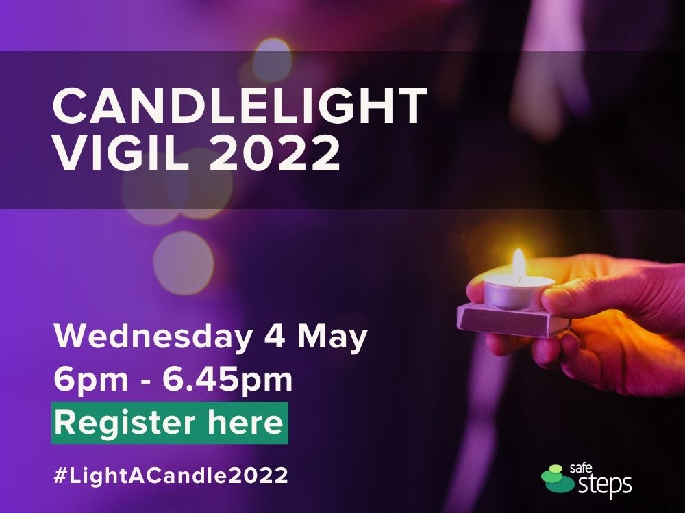 Attend the Safe Steps Candlelight Vigil